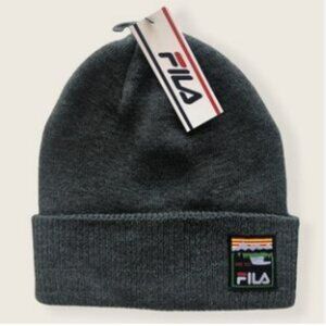 NWT - Vintage Fila Men's Grey Cuff Beanie Hat